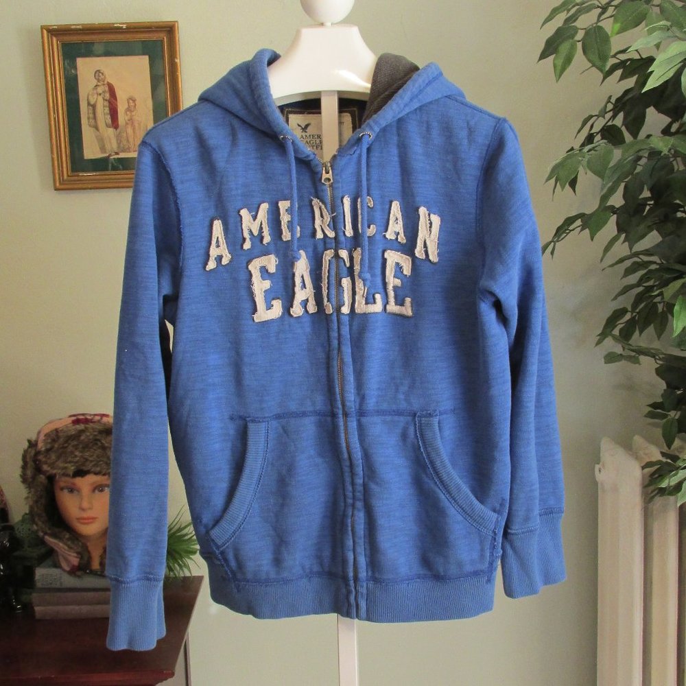 Blue Distressed Hoodie